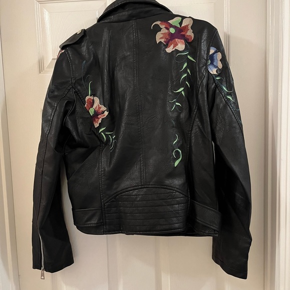 Bellivera Faux Leather Embroidered Jacket - size L - Picture 3 of 3